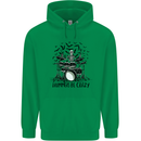 Skeleton Drummer Be Crazy Drumming Drum Mens 80% Cotton Hoodie Irish Green