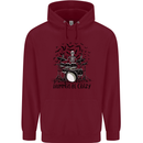 Skeleton Drummer Be Crazy Drumming Drum Mens 80% Cotton Hoodie Maroon