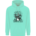 Skeleton Drummer Be Crazy Drumming Drum Mens 80% Cotton Hoodie Peppermint