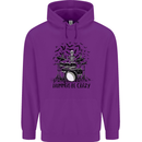 Skeleton Drummer Be Crazy Drumming Drum Mens 80% Cotton Hoodie Purple