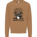 Skeleton Drummer Be Crazy Drumming Drum Mens Sweatshirt Jumper Caramel Latte