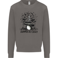 Skeleton Drummer Be Crazy Drumming Drum Mens Sweatshirt Jumper Charcoal