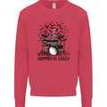 Skeleton Drummer Be Crazy Drumming Drum Mens Sweatshirt Jumper Heliconia