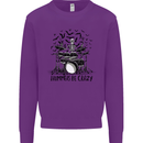 Skeleton Drummer Be Crazy Drumming Drum Mens Sweatshirt Jumper Purple
