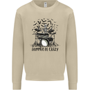 Skeleton Drummer Be Crazy Drumming Drum Mens Sweatshirt Jumper Sand