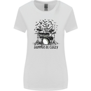 Skeleton Drummer Be Crazy Drumming Drum Womens Wider Cut T-Shirt White