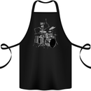 Skeleton Drummer Cotton Apron 100% Organic Black