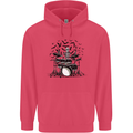 Skeleton Drummer Drumming Drum Skull Funny Childrens Kids Hoodie Heliconia