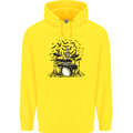 Skeleton Drummer Drumming Drum Skull Funny Childrens Kids Hoodie Yellow