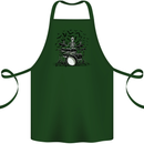 Skeleton Drummer Drumming Drum Skull Funny Cotton Apron 100% Organic Forest Green