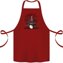 Skeleton Drummer Drumming Drum Skull Funny Cotton Apron 100% Organic Maroon
