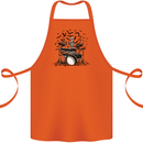 Skeleton Drummer Drumming Drum Skull Funny Cotton Apron 100% Organic Orange