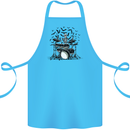 Skeleton Drummer Drumming Drum Skull Funny Cotton Apron 100% Organic Turquoise