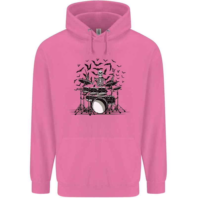 Skeleton Drummer Drumming Drum Skull Funny Mens 80% Cotton Hoodie Azelea