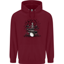 Skeleton Drummer Drumming Drum Skull Funny Mens 80% Cotton Hoodie Maroon