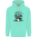 Skeleton Drummer Drumming Drum Skull Funny Mens 80% Cotton Hoodie Peppermint