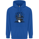 Skeleton Drummer Drumming Drum Skull Funny Mens 80% Cotton Hoodie Royal Blue