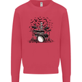 Skeleton Drummer Drumming Drum Skull Funny Mens Sweatshirt Jumper Heliconia