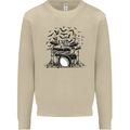 Skeleton Drummer Drumming Drum Skull Funny Mens Sweatshirt Jumper Sand