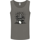 Skeleton Drummer Drumming Drum Skull Funny Mens Vest Tank Top Charcoal