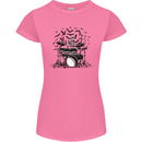 Skeleton Drummer Drumming Drum Skull Funny Womens Petite Cut T-Shirt Azalea