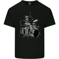 Skeleton Drummer Kids T-Shirt Childrens Black