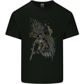 Skeleton Guitar Flying an Eagle Guitarist Kids T-Shirt Childrens Black