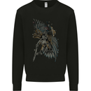 Skeleton Guitar Flying an Eagle Guitarist Mens Sweatshirt Jumper Black