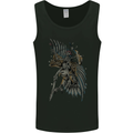 Skeleton Guitar Flying an Eagle Guitarist Mens Vest Tank Top Black