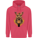 Skeleton Motorcycle Rider Childrens Kids Hoodie Heliconia