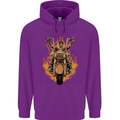 Skeleton Motorcycle Rider Childrens Kids Hoodie Purple