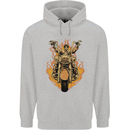 Skeleton Motorcycle Rider Childrens Kids Hoodie Sports Grey