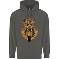 Skeleton Motorcycle Rider Childrens Kids Hoodie Storm Grey