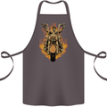 Skeleton Motorcycle Rider Cotton Apron 100% Organic Dark Grey