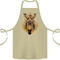 Skeleton Motorcycle Rider Cotton Apron 100% Organic Khaki