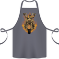 Skeleton Motorcycle Rider Cotton Apron 100% Organic Steel
