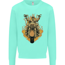 Skeleton Motorcycle Rider Kids Sweatshirt Jumper Peppermint