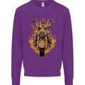 Skeleton Motorcycle Rider Mens Sweatshirt Jumper Purple