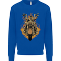 Skeleton Motorcycle Rider Mens Sweatshirt Jumper Royal Blue