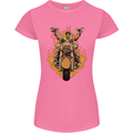Skeleton Motorcycle Rider Womens Petite Cut T-Shirt Azalea