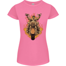 Skeleton Motorcycle Rider Womens Petite Cut T-Shirt Azalea