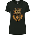 Skeleton Motorcycle Rider Womens Wider Cut T-Shirt Black