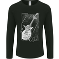 Skeleton Playing Guitar Guitarist Electric Mens Long Sleeve T-Shirt Black