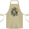 Skeleton Unicorn Skull Heavy Metal Rock Cotton Apron 100% Organic Khaki