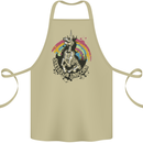 Skeleton Unicorn Skull Heavy Metal Rock Cotton Apron 100% Organic Khaki