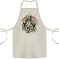 Skeleton Unicorn Skull Heavy Metal Rock Cotton Apron 100% Organic Natural