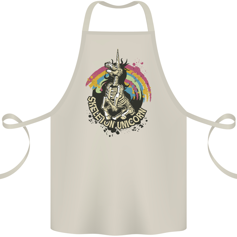 Skeleton Unicorn Skull Heavy Metal Rock Cotton Apron 100% Organic Natural