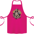 Skeleton Unicorn Skull Heavy Metal Rock Cotton Apron 100% Organic Pink
