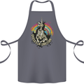 Skeleton Unicorn Skull Heavy Metal Rock Cotton Apron 100% Organic Steel
