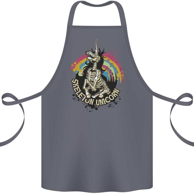 Skeleton Unicorn Skull Heavy Metal Rock Cotton Apron 100% Organic Steel